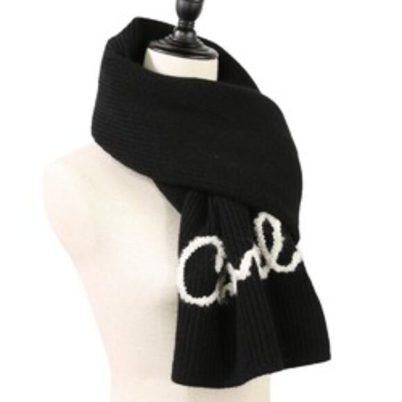 CHANEL Costume Pearl Logo Embroidery Cashmere Scarf/Shawl - Picture 2 of 7